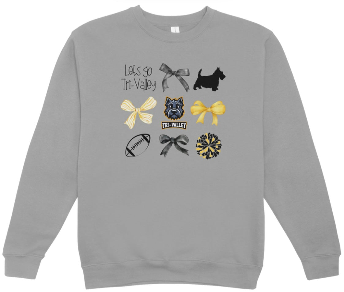 Tri-Valley Cheer Coquette Crewneck Sweatshirt
