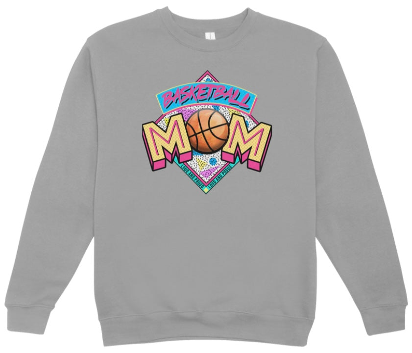 Basketball Mom Retro Crewneck Sweatshirt
