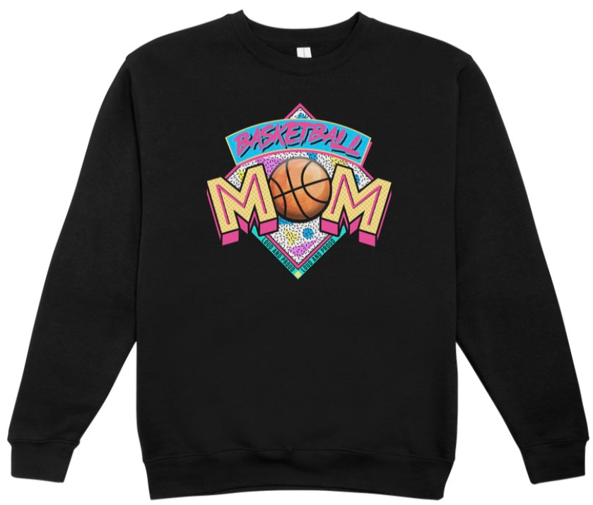 Basketball Mom Retro Crewneck Sweatshirt