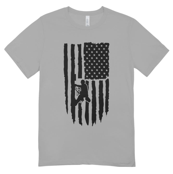 Lineman Flag Front Print T-Shirt