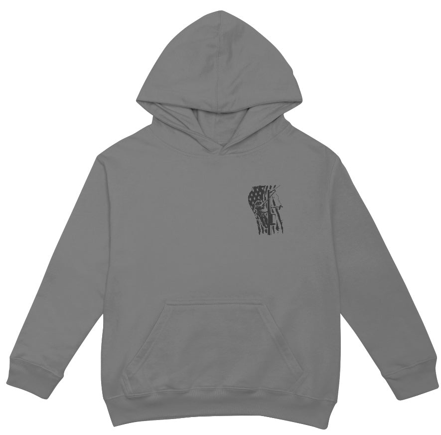 Lineman Black Front and Back Print Hoodie