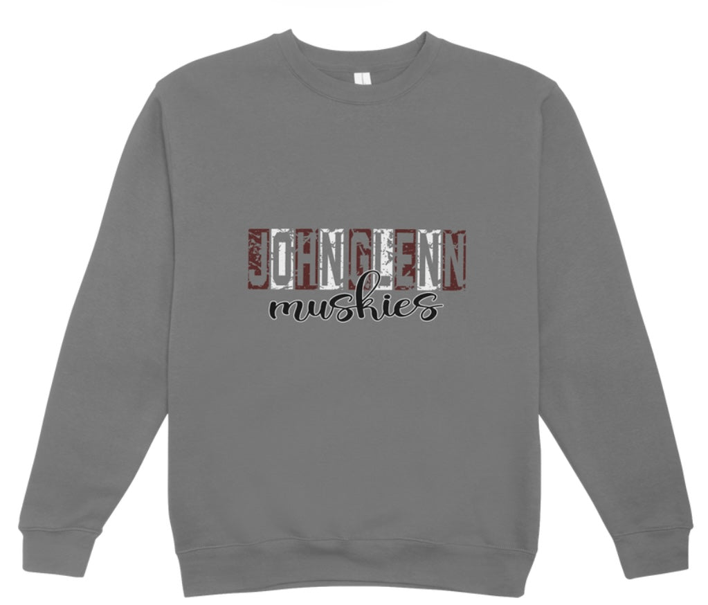 John Glenn Block Letters Crewneck Sweatshirt