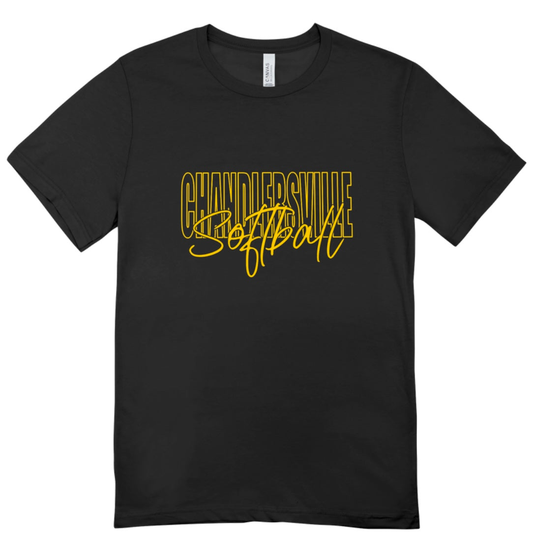 Chandlersville Softball Cursive T-Shirt