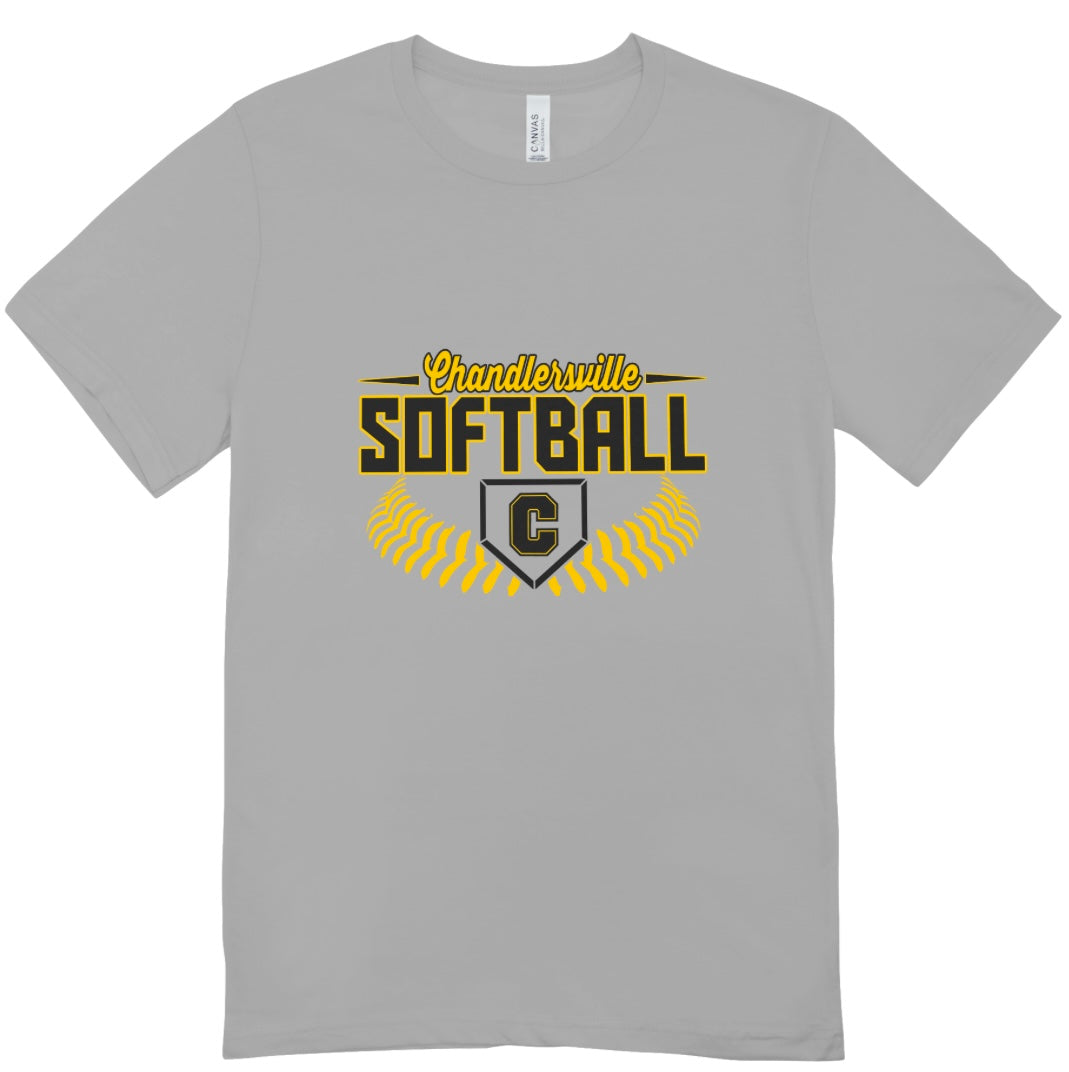 Chandlersville Softball Ball Seams T-Shirt