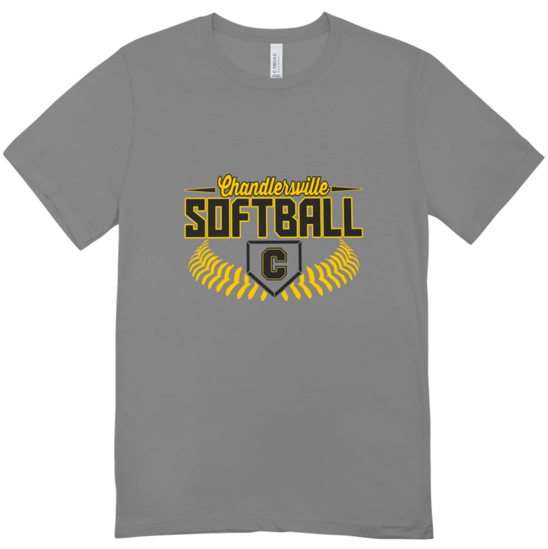 Chandlersville Softball Ball Seams T-Shirt
