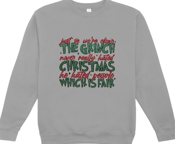 Grinch Hate People Crewneck Sweatshirt