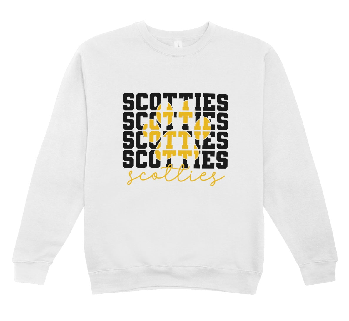Tri-Valley Scotties Paw-print Crewneck Sweatshirt