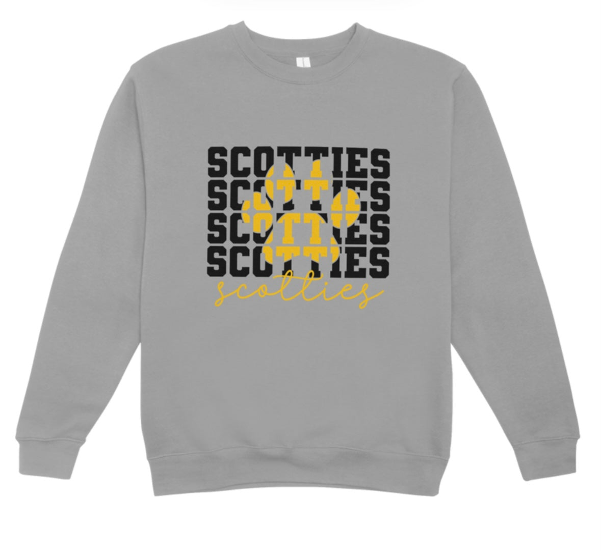 Tri-Valley Scotties Paw-print Crewneck Sweatshirt