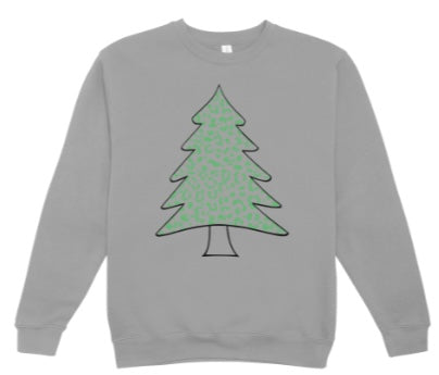 Leopard Christmas Tree Crewneck Sweatshirt