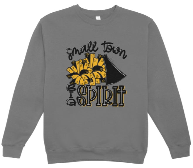 Small Town Big Spirit Cheer Crewneck Sweatshirt