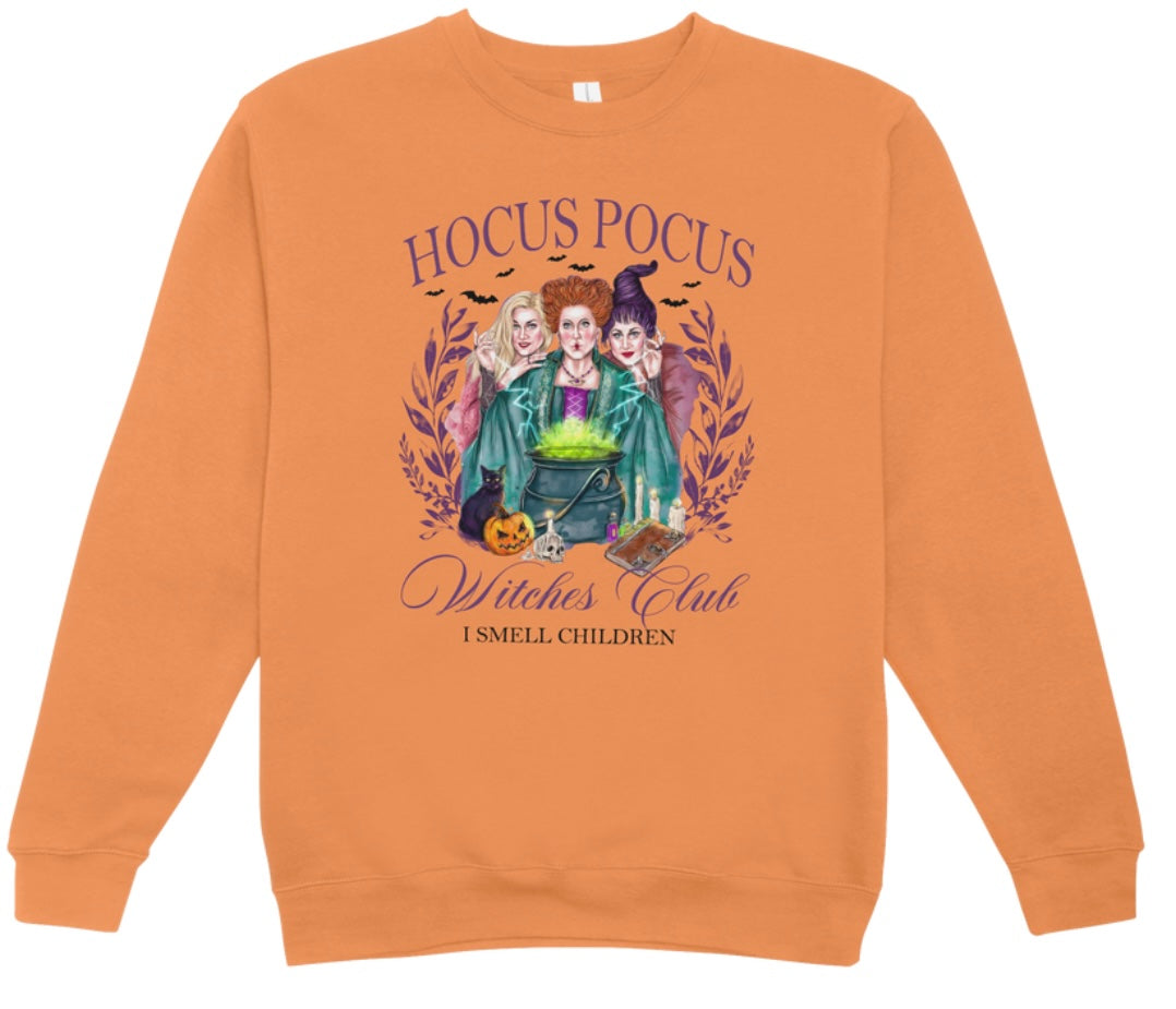 Hocus Pocus Witches Club Crewneck Sweatshirt