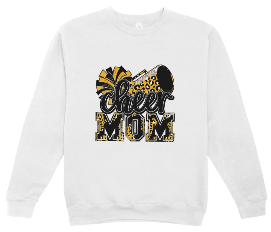 Cheer Mom Leopard Crewneck Sweatshirt