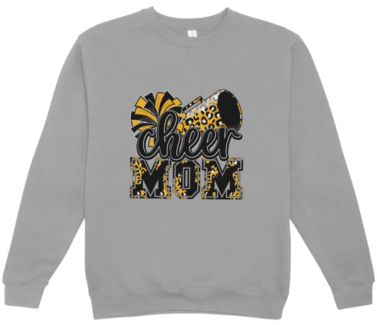 Cheer Mom Leopard Crewneck Sweatshirt