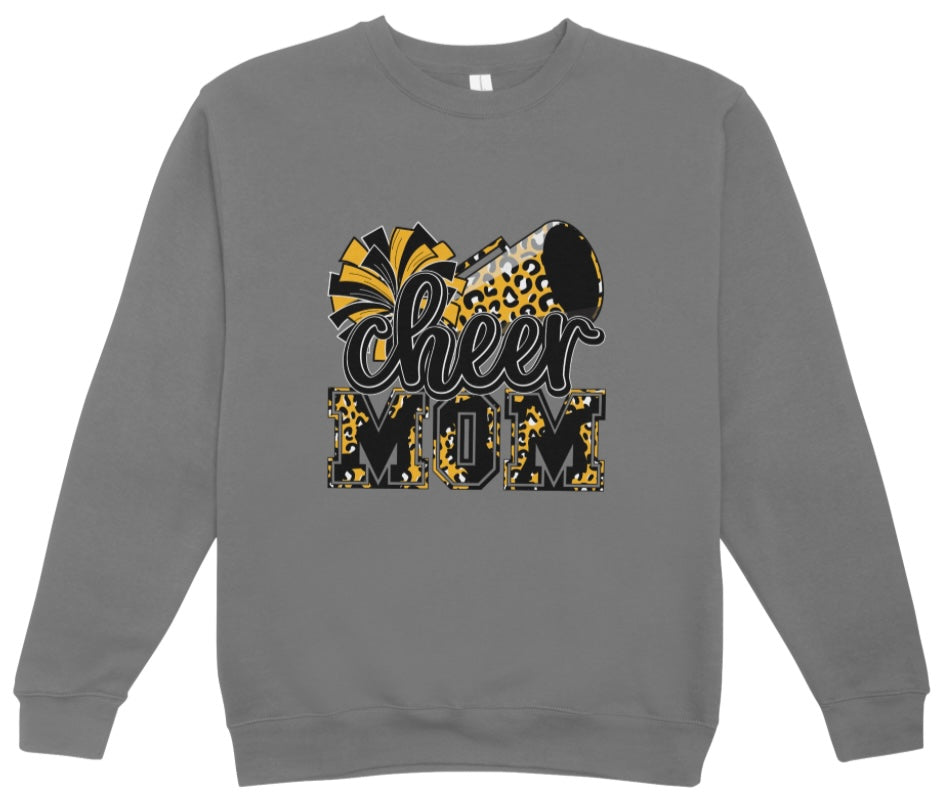 Cheer Mom Leopard Crewneck Sweatshirt