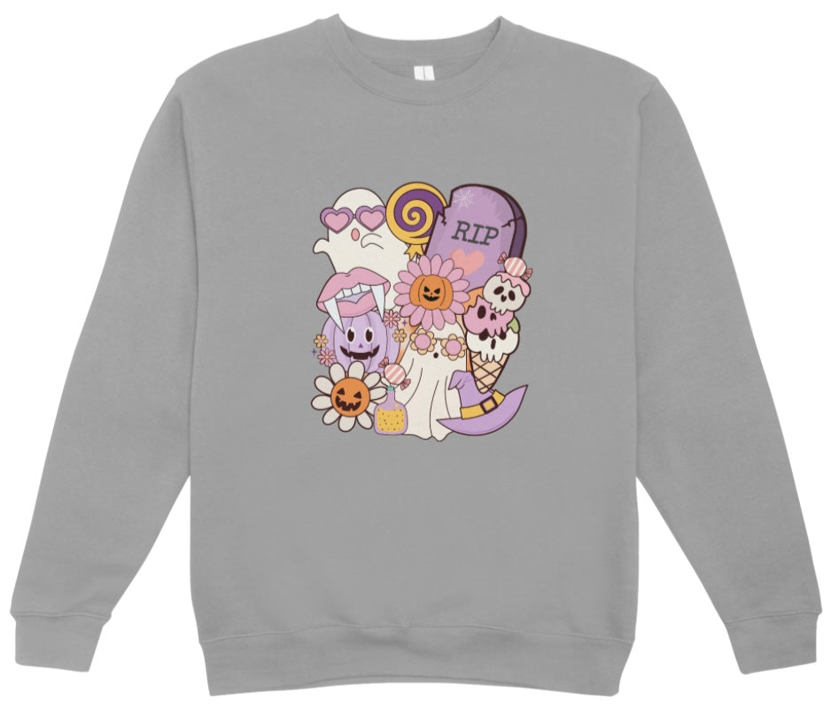 Halloween Collage Crewneck Sweatshirt