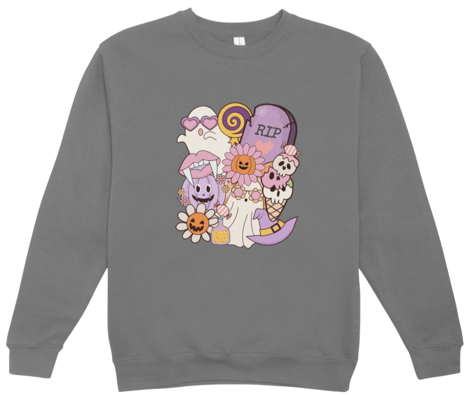 Halloween Collage Crewneck Sweatshirt