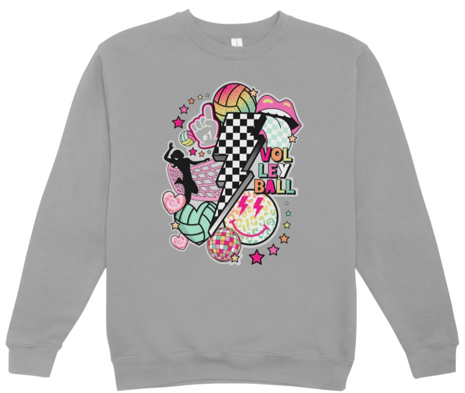 Volleyball Retro Crewneck Sweatshirt