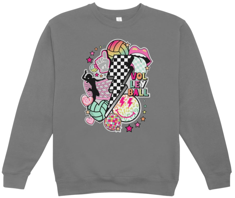 Volleyball Retro Crewneck Sweatshirt