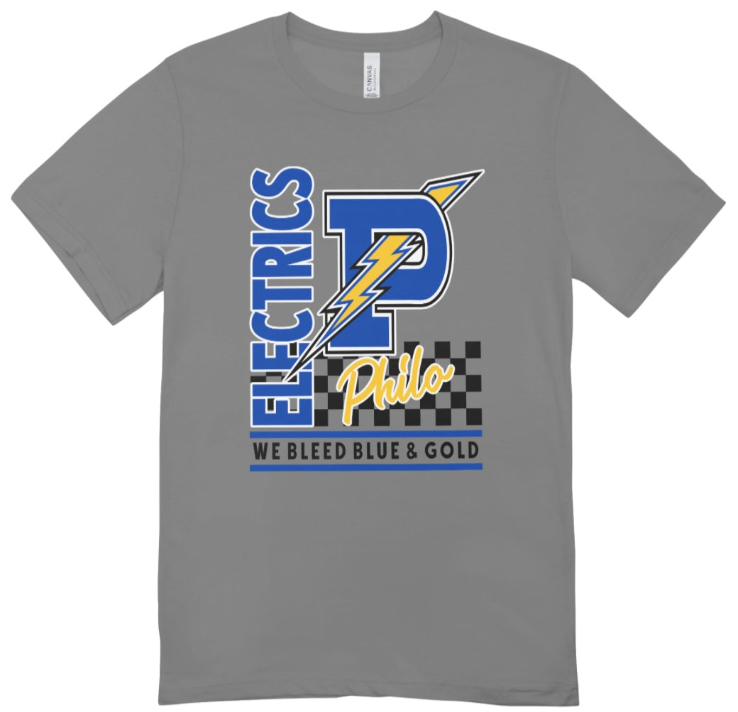 Youth Philo Electrics We Bleed Blue and Gold T-Shirt