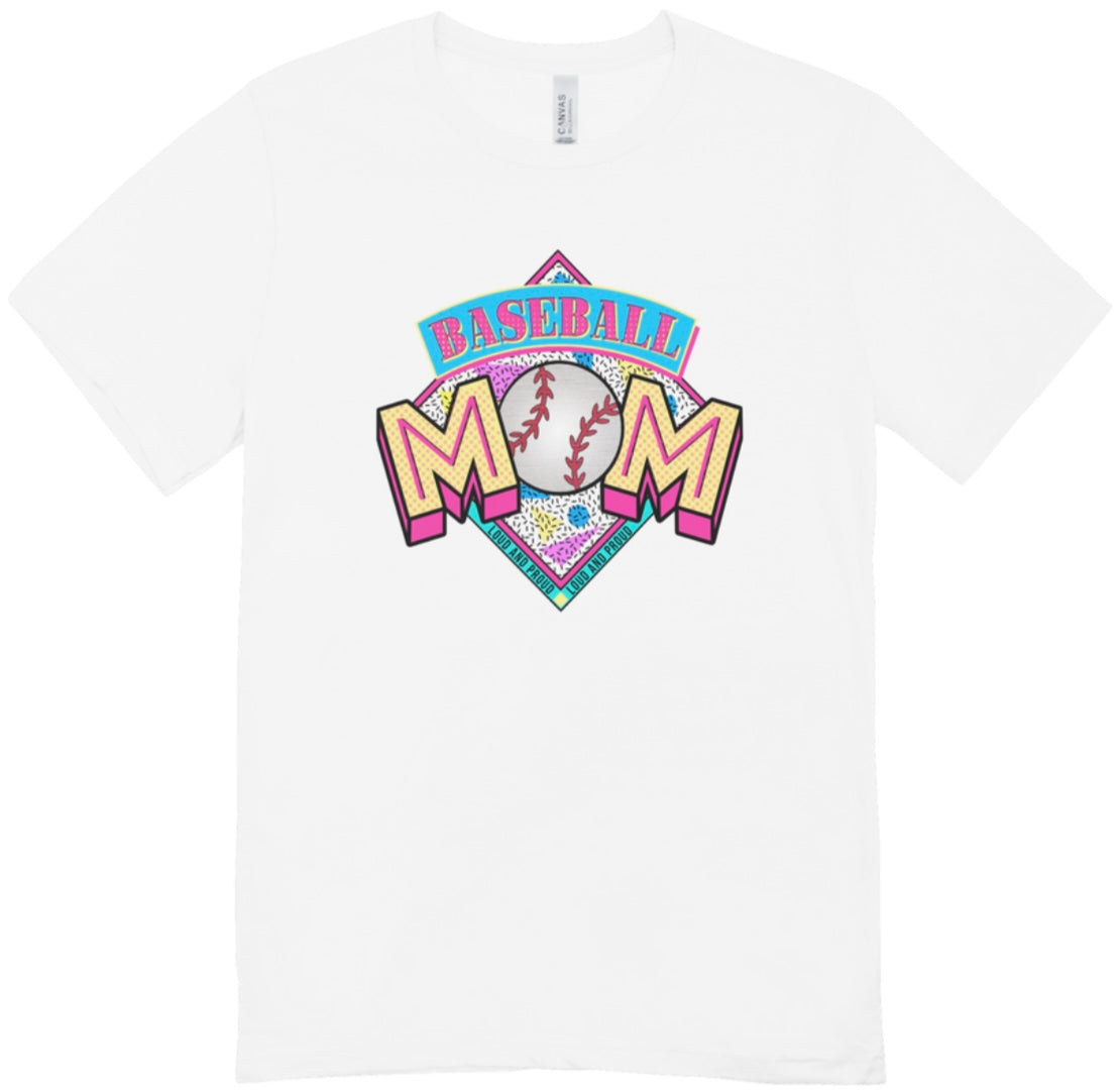 Baseball Mom Retro T-Shirt