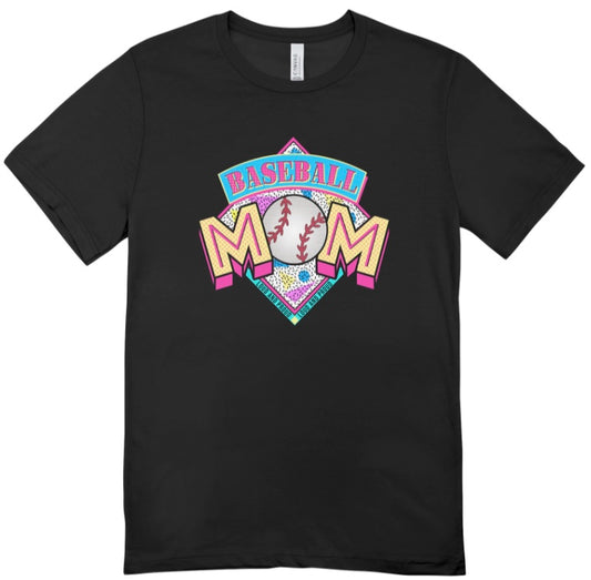 Baseball Mom Retro T-Shirt