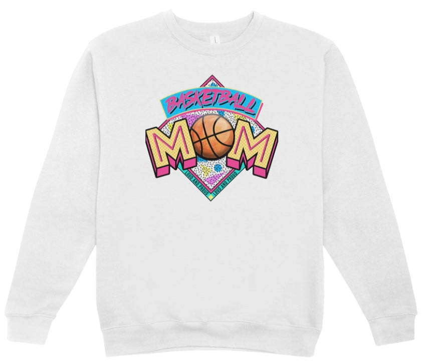 Basketball Mom Retro Crewneck Sweatshirt