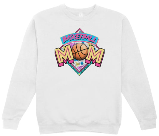 Basketball Mom Retro Crewneck Sweatshirt