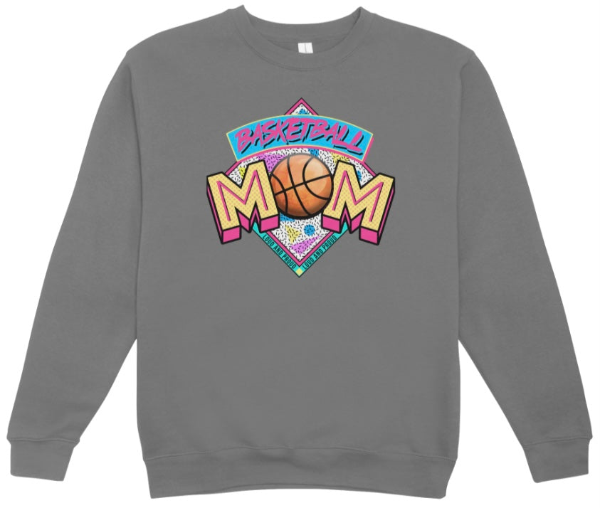 Basketball Mom Retro Crewneck Sweatshirt