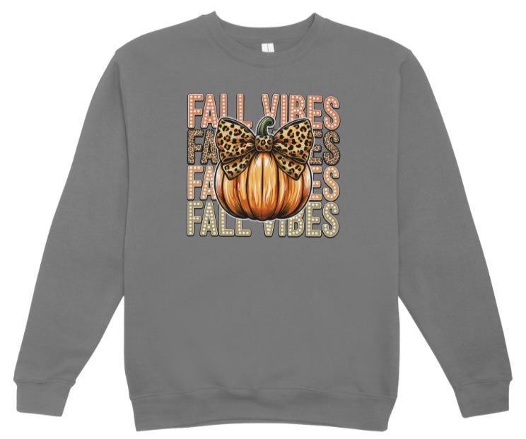 Fall Vibes Pumpkin Crewneck Sweatshirt