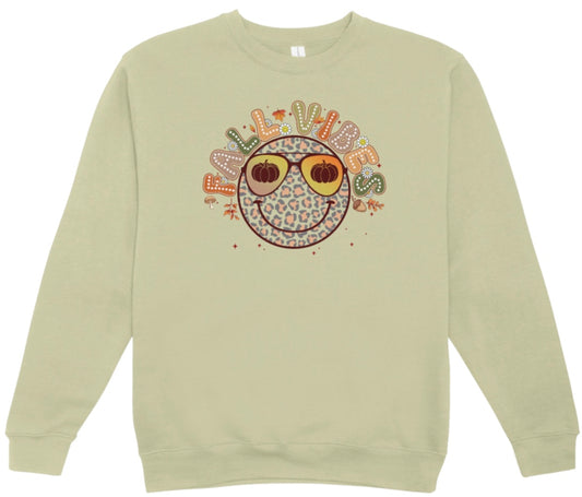 Fall Vibes Sunglasses Crewneck Sweatshirt