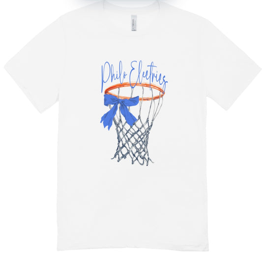 Youth Philo Basketball Hoop Bow T-Shirt