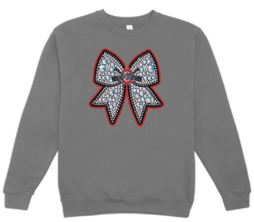 OSU Coquette Diamond Bow Crewneck Sweatshirt