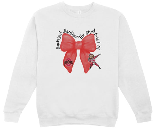 OSU Coquette Brutus Bow Crewneck Sweatshirt