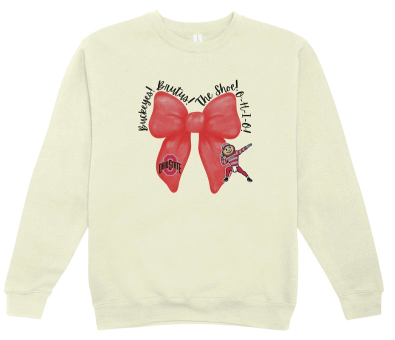 OSU Coquette Brutus Bow Crewneck Sweatshirt