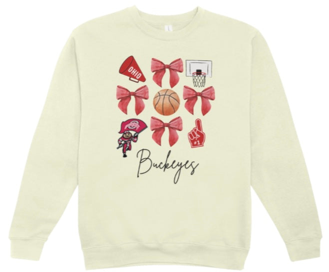 OSU Basketball Coquette Crewneck Sweatshirt