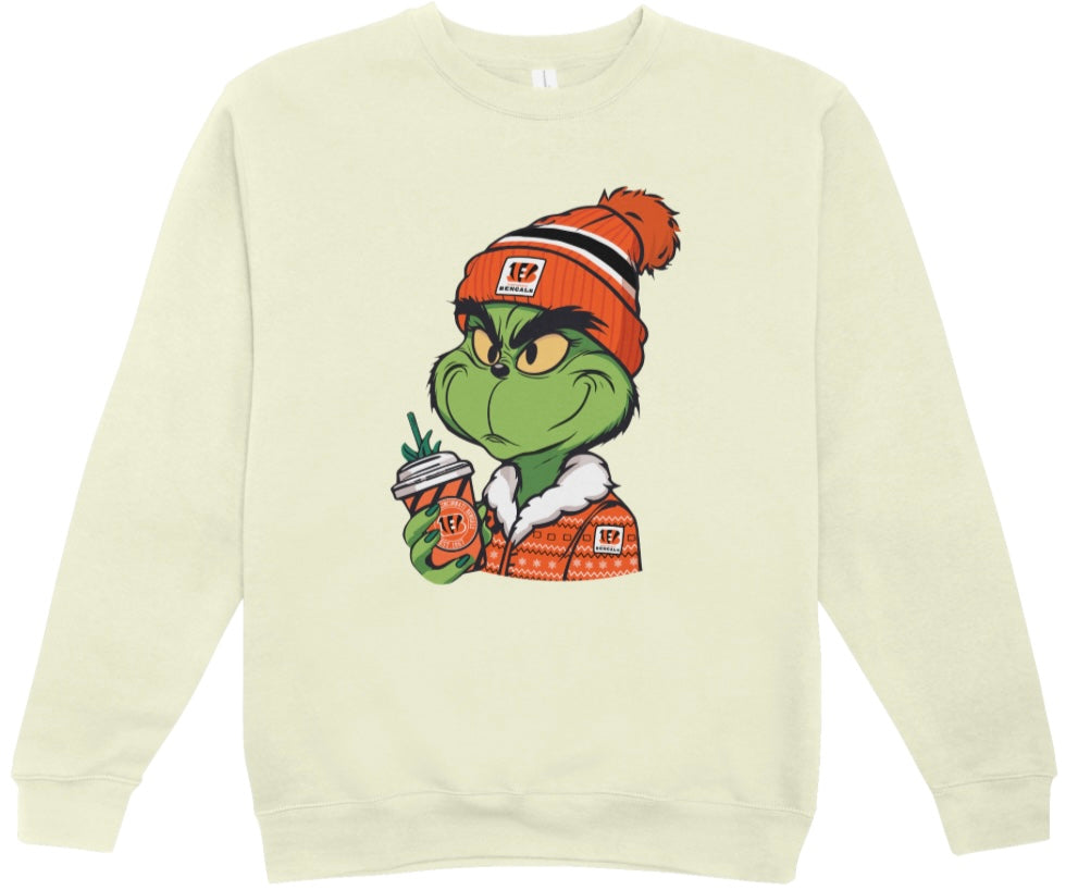 Bengals Football Grinch Crewneck Sweatshirt