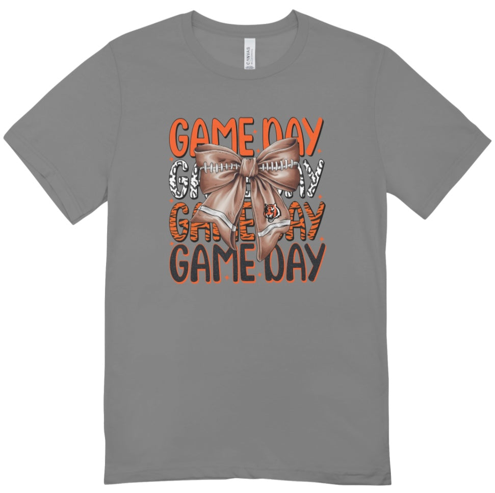 Bengals Football Game Day Coquette T-Shirt