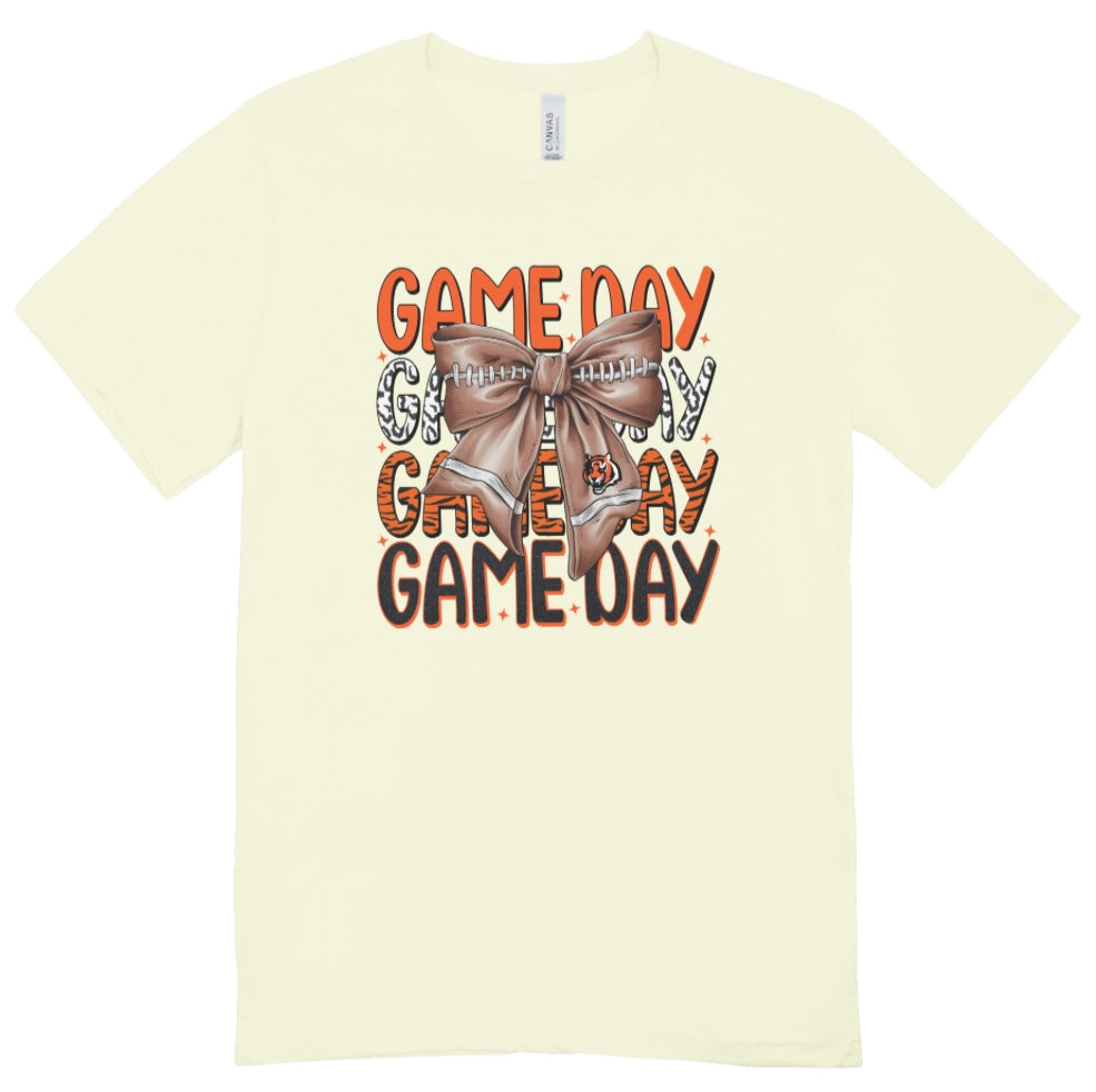 Bengals Football Game Day Coquette T-Shirt