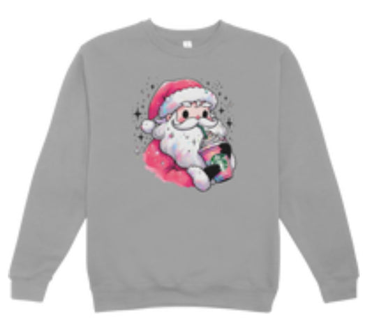 Santa Starbucks Christmas Crewneck Sweatshirt