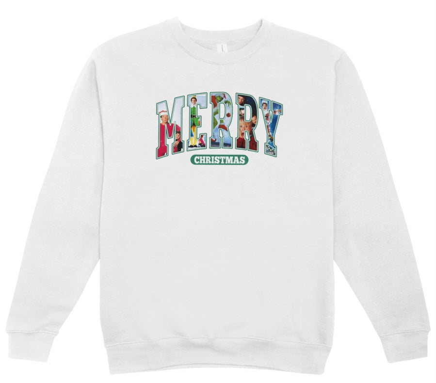 Merry Christmas Movies Crewneck Sweatshirt