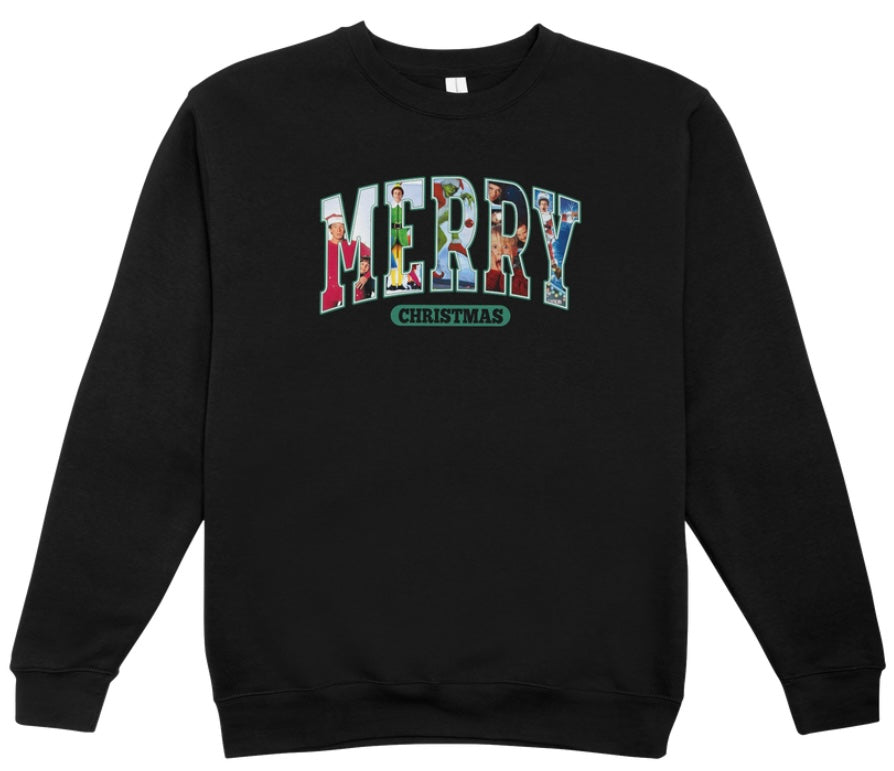 Merry Christmas Movies Crewneck Sweatshirt