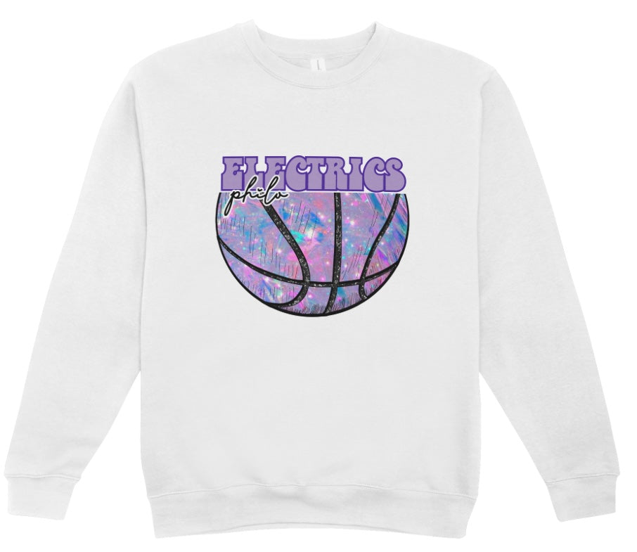 Philo Basketball Purple Print Crewneck Sweatshirt