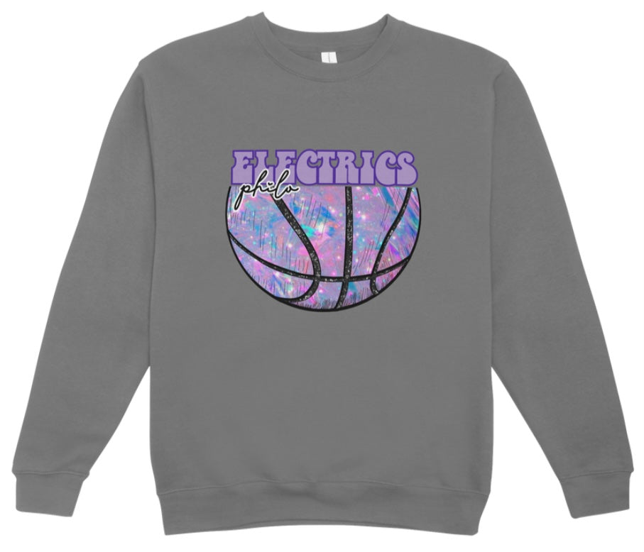 Philo Basketball Purple Print Crewneck Sweatshirt