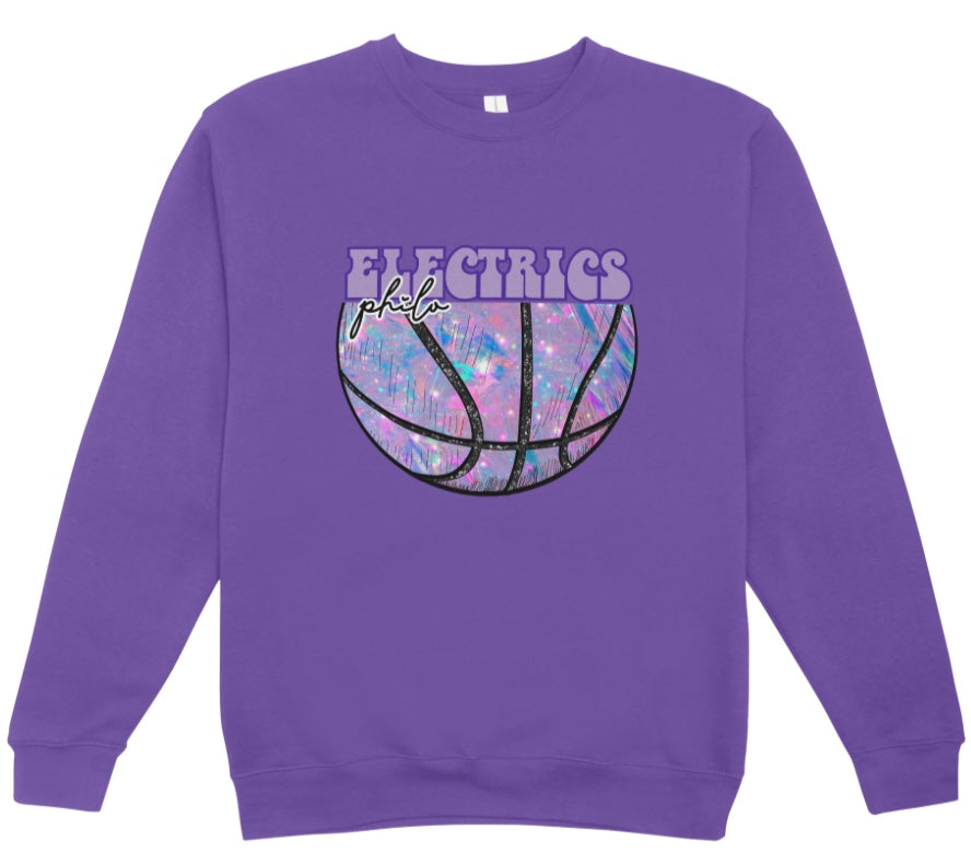 Philo Basketball Purple Print Crewneck Sweatshirt