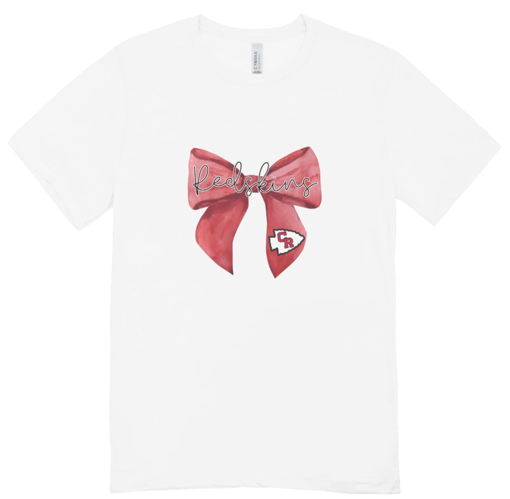 Coshocton Coquette Bow Redskins T-Shirt