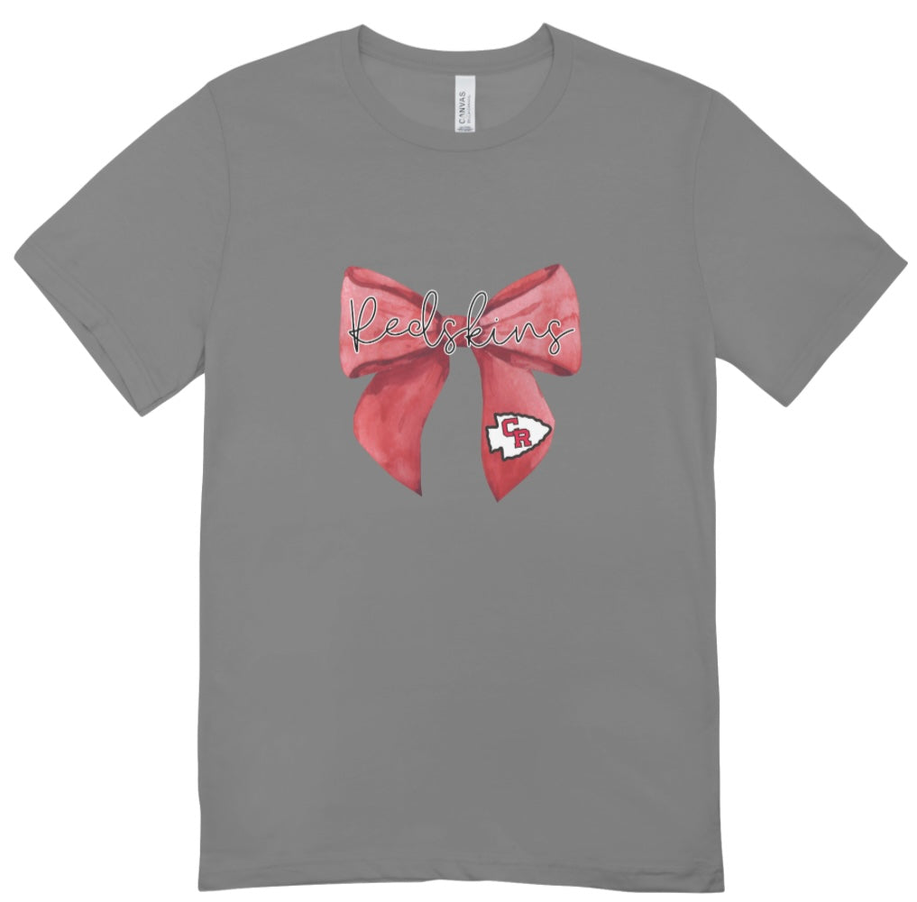 Coshocton Coquette Bow Redskins T-Shirt