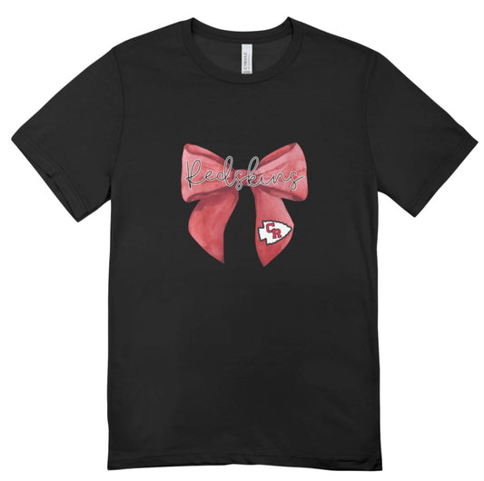 Coshocton Coquette Bow Redskins T-Shirt