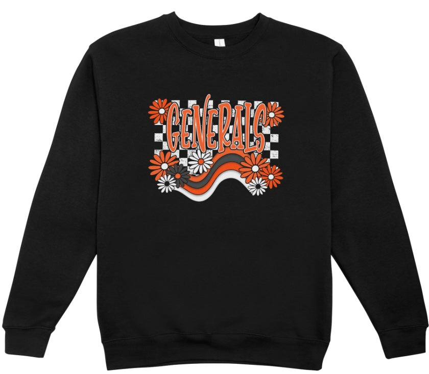 Ridgewood Generals Retro Flowers Crewneck Sweatshirt