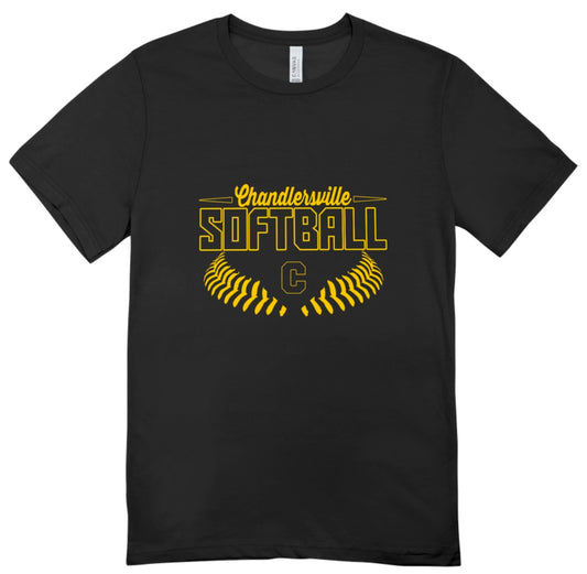 Chandlersville Softball Ball Seams T-Shirt