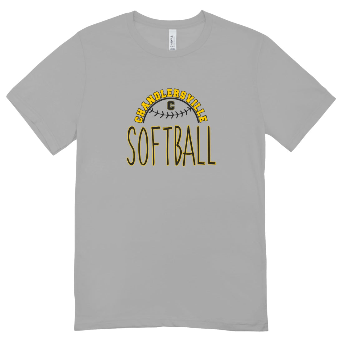 Chandlersville Softball Writing T-Shirt